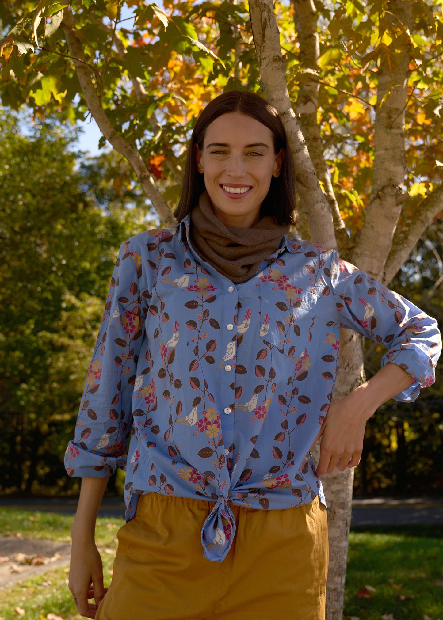 Bedford Infinity Recycled Cashmere Scarf Chocolate