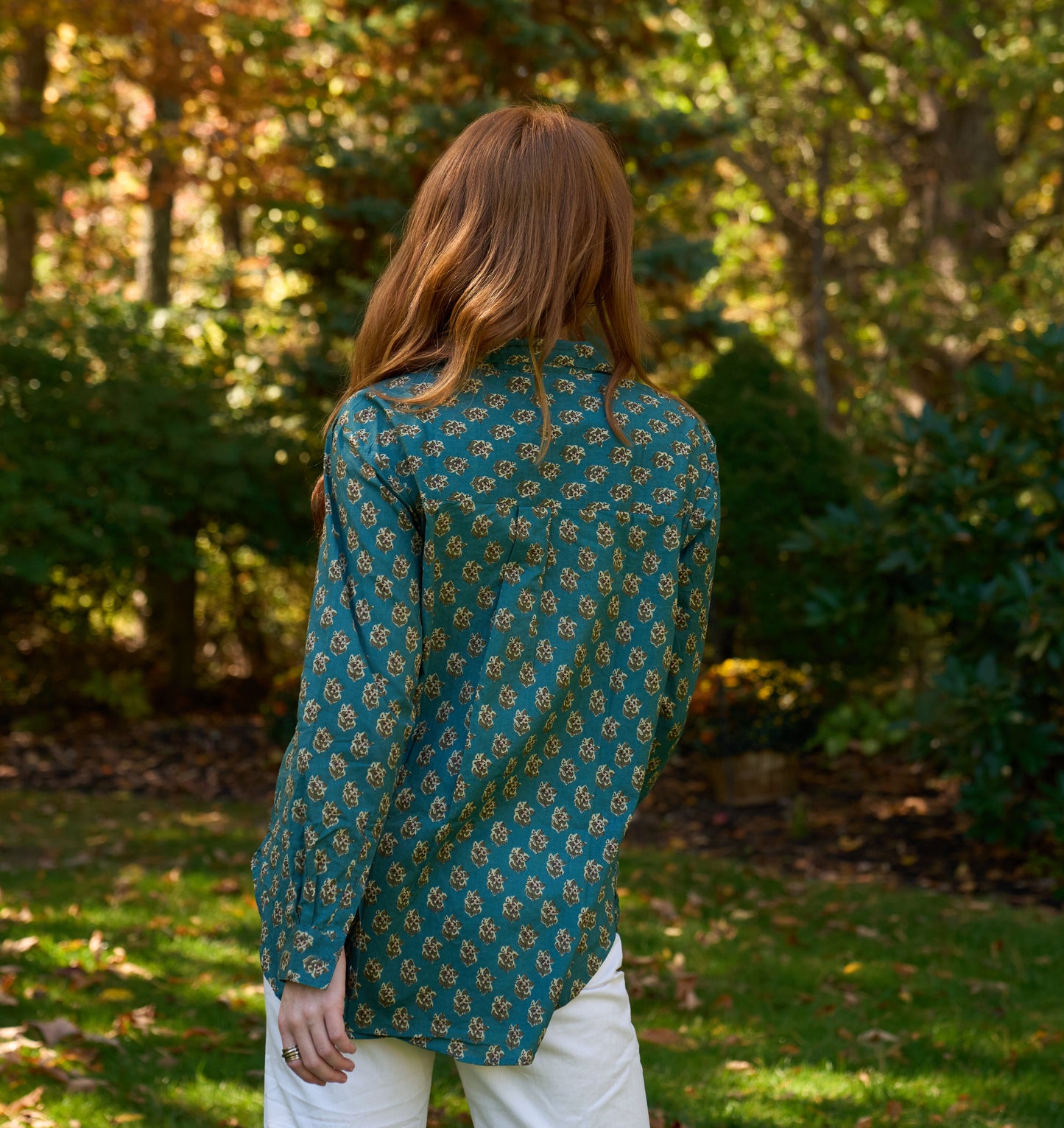 Good Boyfriend Shirt - Rockport Floral French Teal 5 - Back