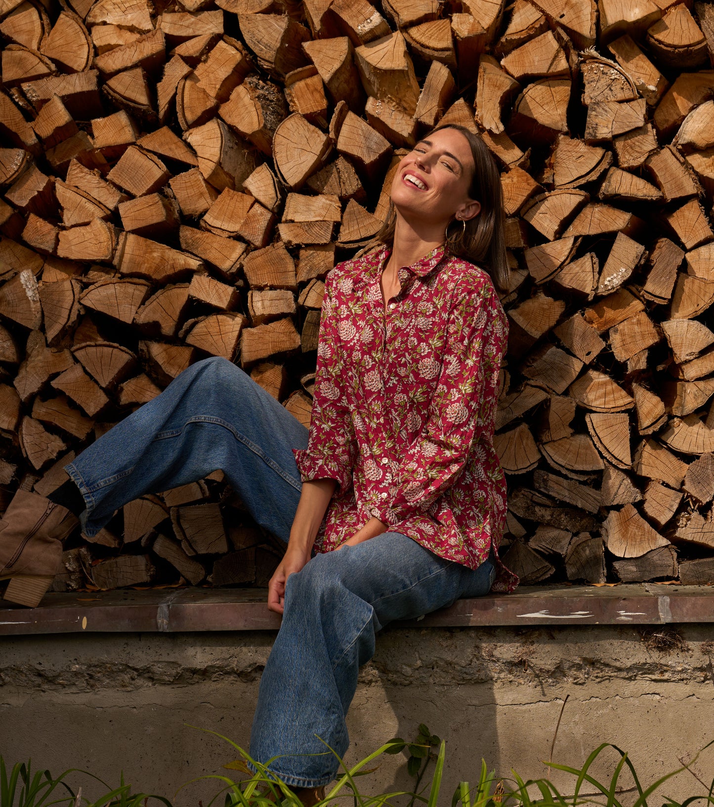 Good Boyfriend Shirt - Devon Floral Blackberry 3