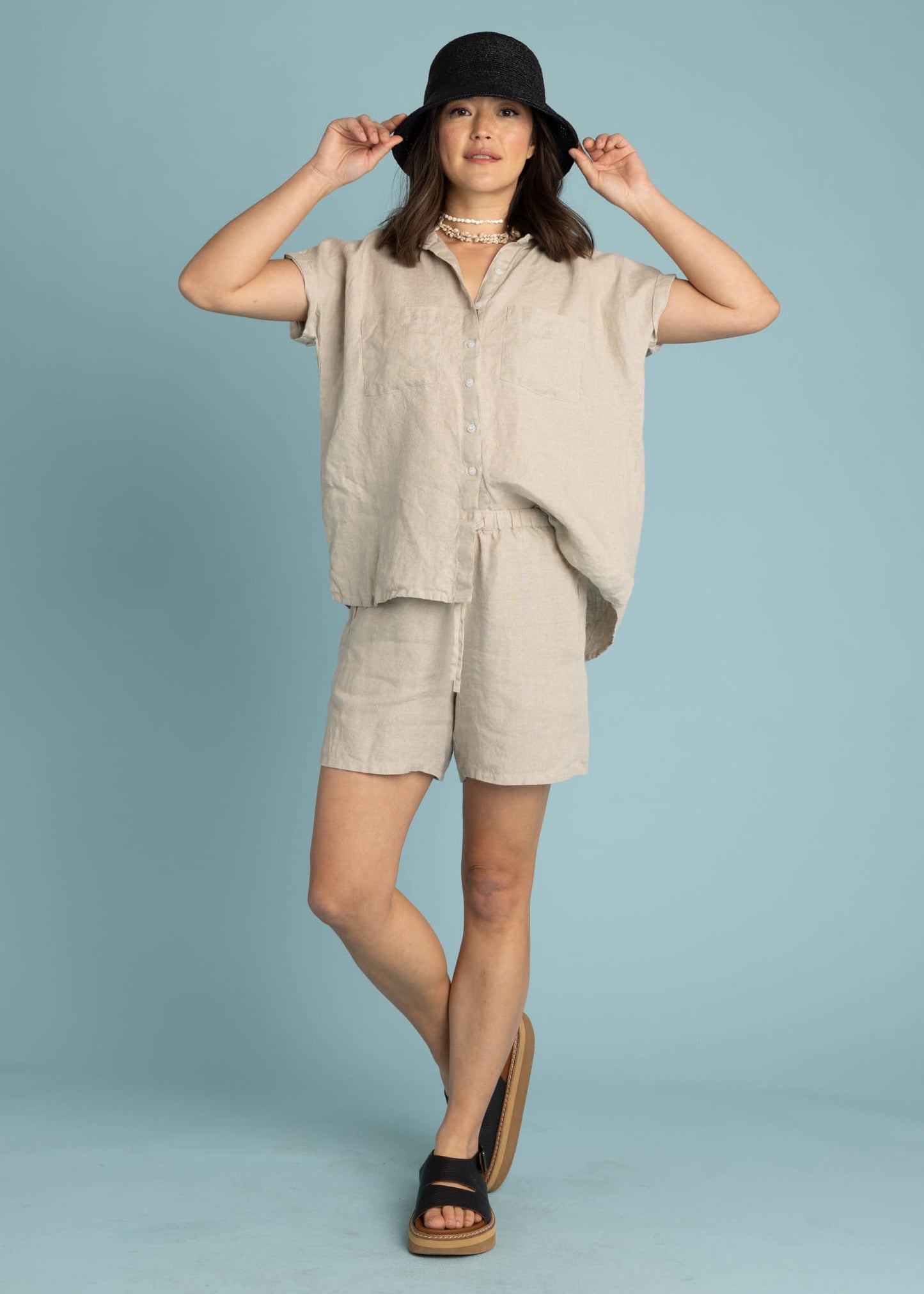 Good Boyfriend Linen Short Sleeve Shirt - Natural Flax