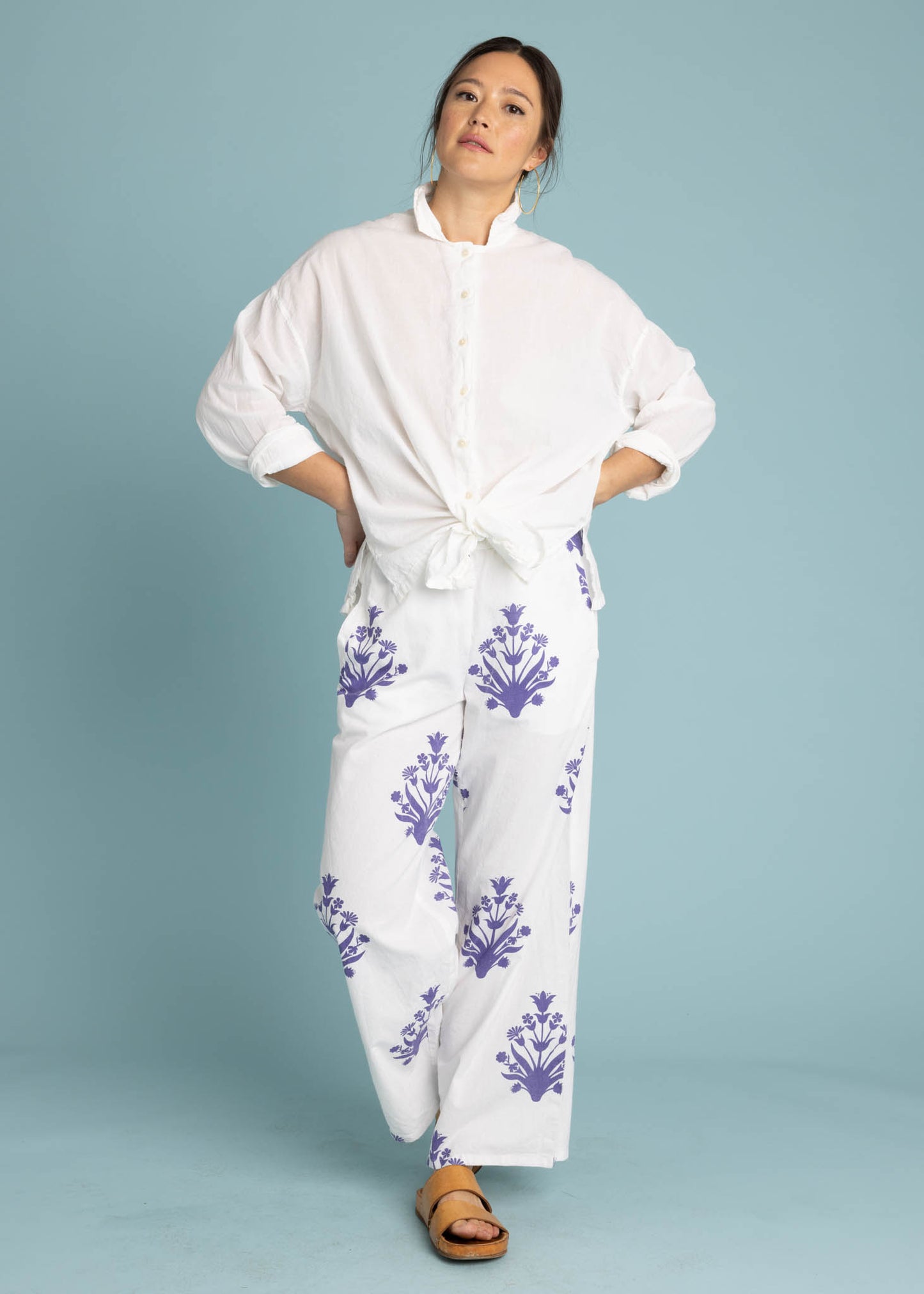 Shore Pant - Cameo Floral Coastal Purple 15