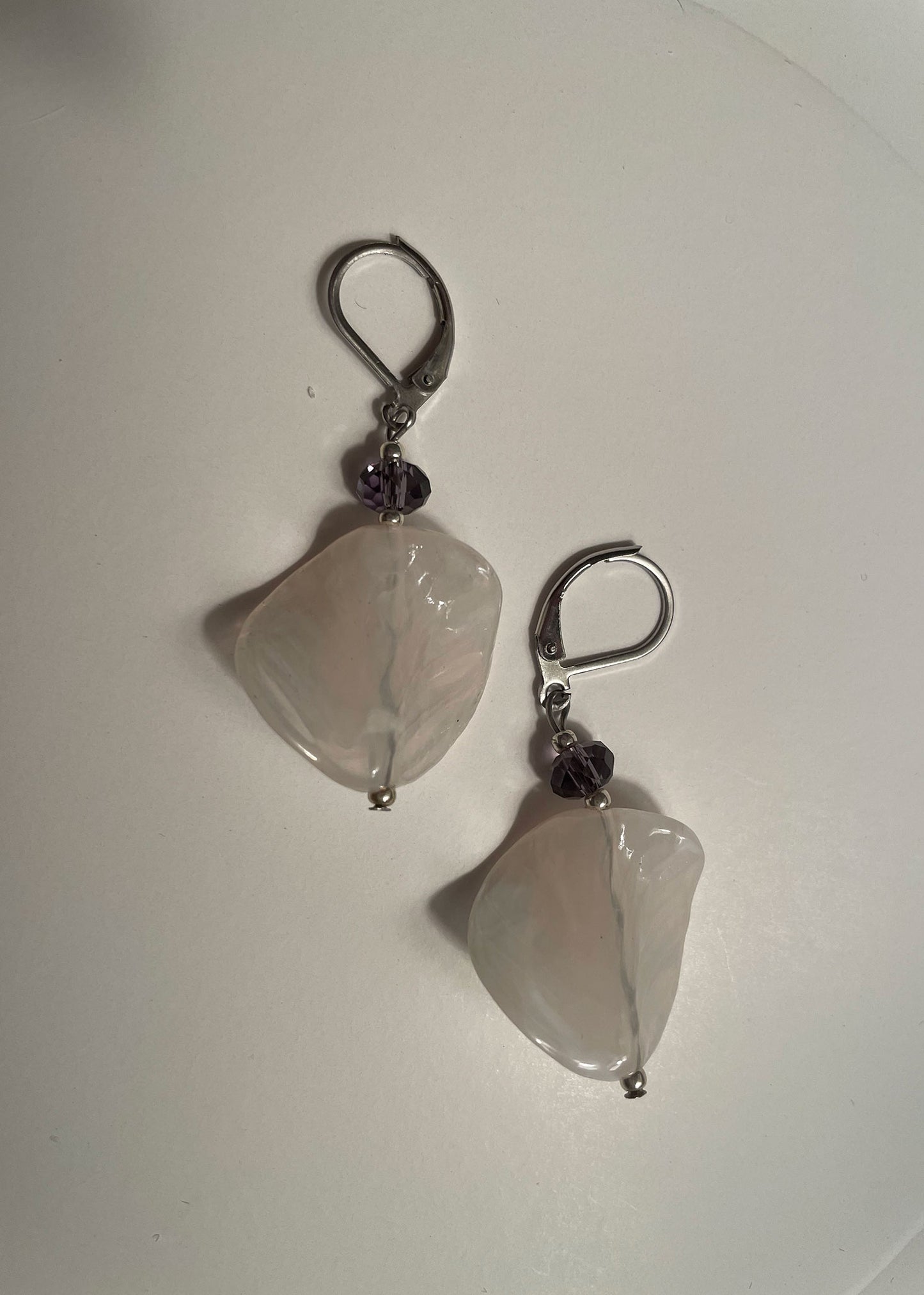Vintage Glass Leaf Earrings