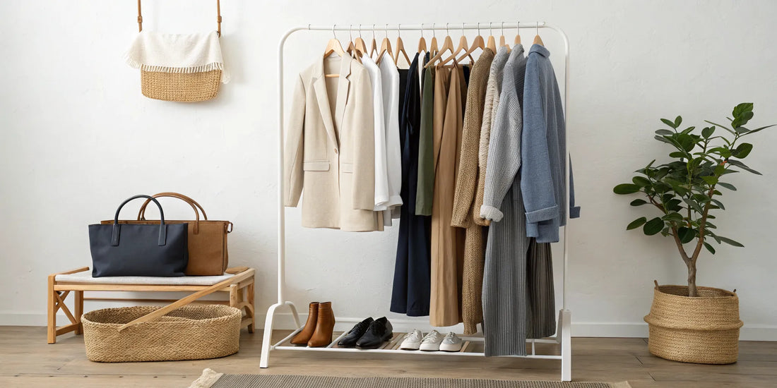 A wardrobe of timeless basics from affordable ethical clothing brands.