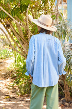 Good Boyfriend Shirt - Menswear Stripe Chambray & White