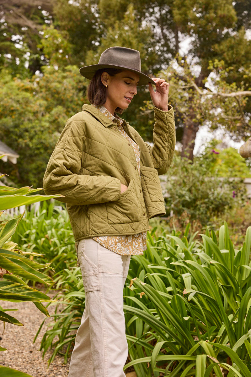 Countryside Quilted Jacket - Olive Oil