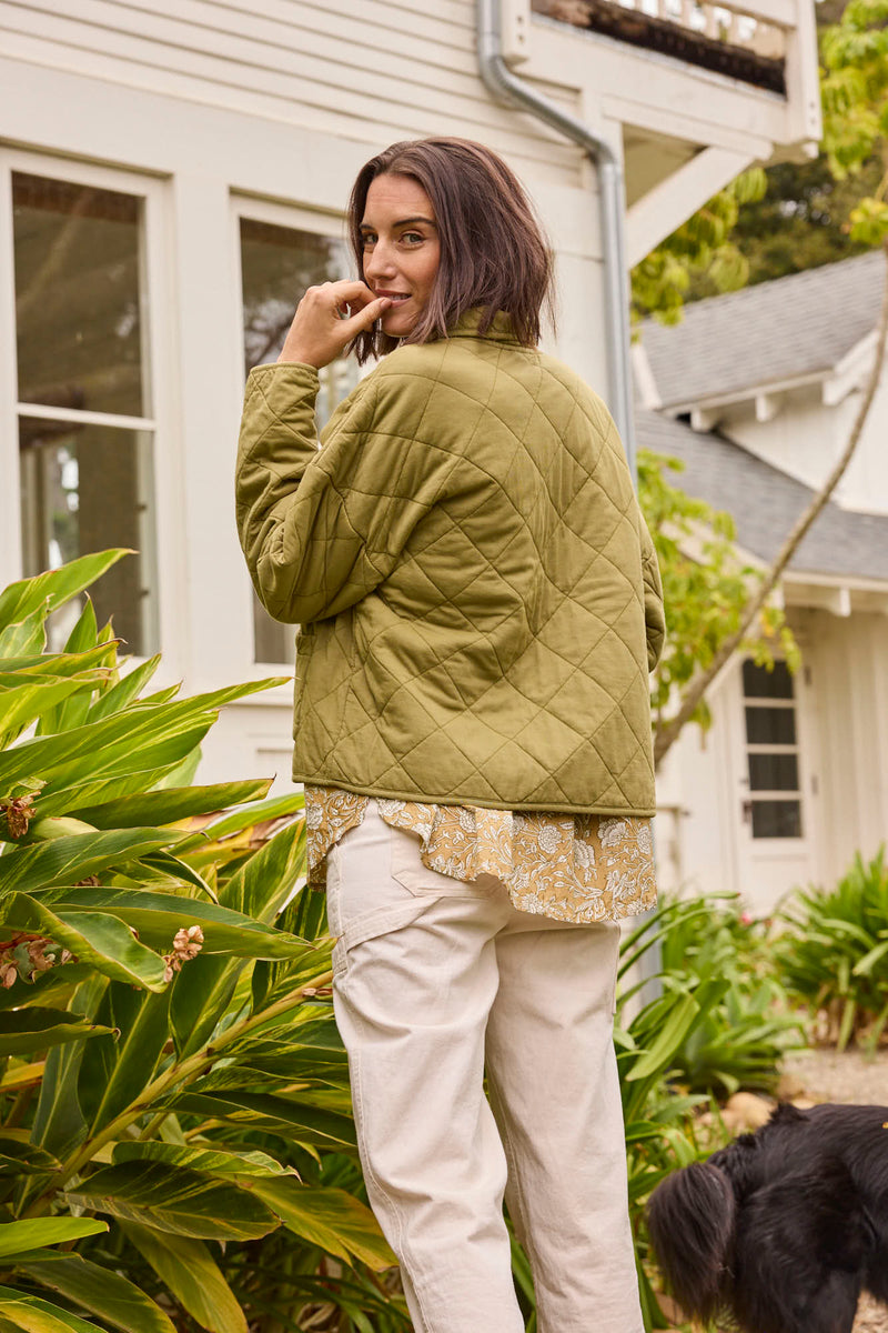 Countryside Quilted Jacket - Olive Oil