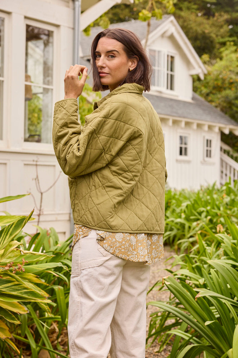 Countryside Quilted Jacket - Olive Oil