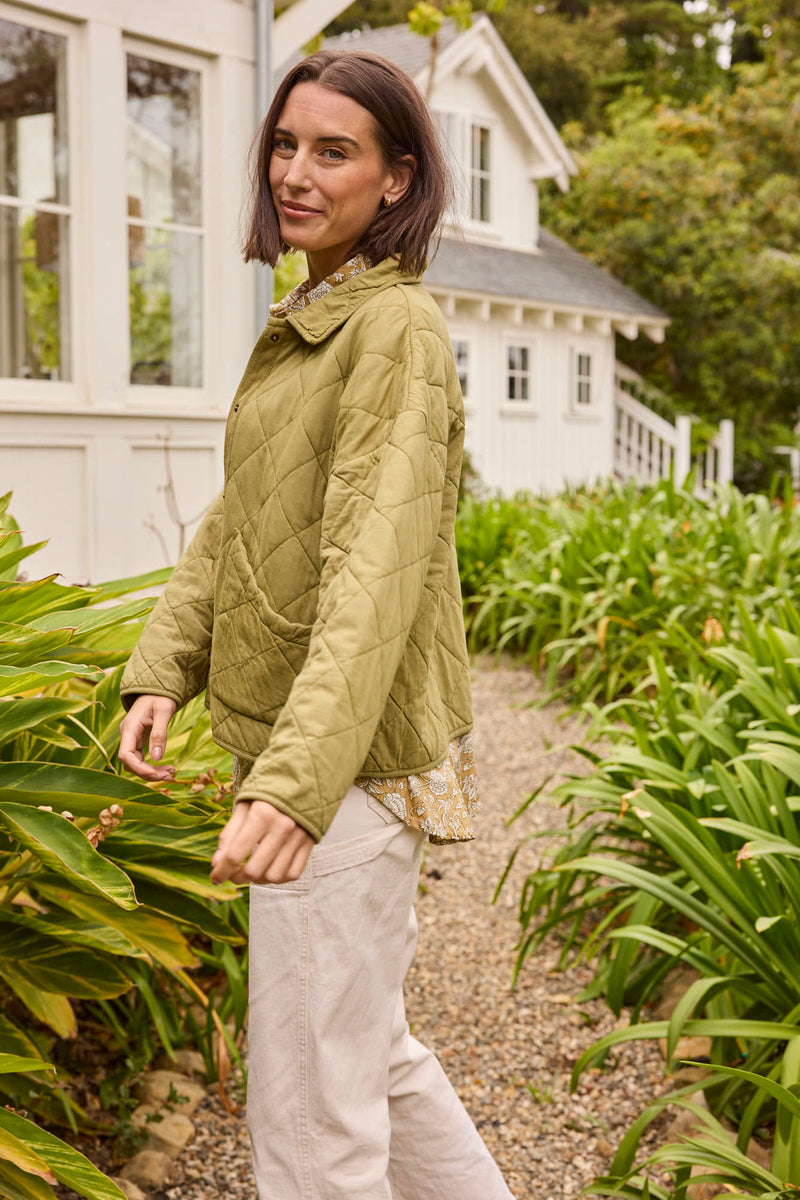 Countryside Quilted Jacket - Olive Oil