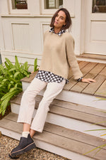 Montauk Shaker Recycled Cashmere Sweater - Oatmeal