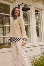 Montauk Shaker Recycled Cashmere Sweater - Oatmeal