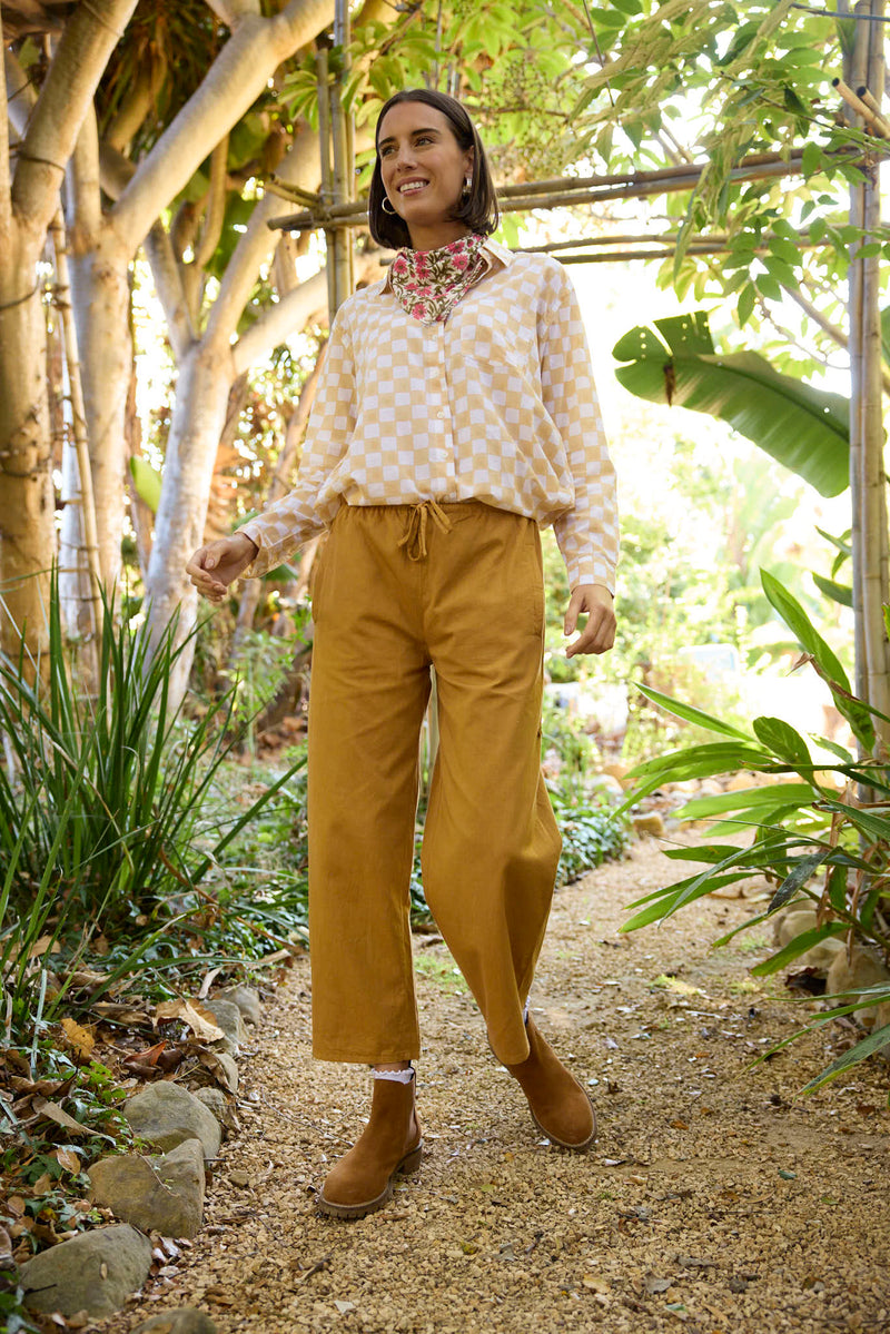 Good Boyfriend Shirt - Checkerboard Natural