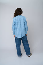 Good Boyfriend Shirt - Menswear Stripe Chambray & White