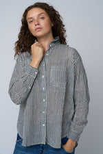 Good Boyfriend Shirt - Menswear Stripe Black