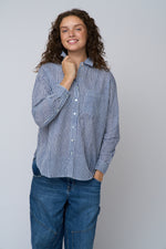 Good Boyfriend Shirt - Menswear Stripe True Navy