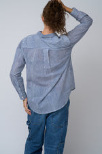 Good Boyfriend Shirt - Menswear Stripe True Navy