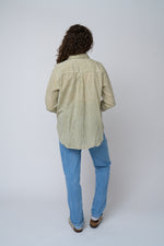 Good Boyfriend Shirt - Menswear Stripe Olive Oil