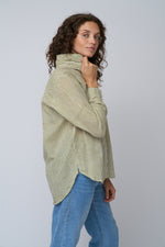 Good Boyfriend Shirt - Menswear Stripe Olive Oil