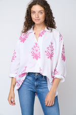 Relaxed Boyfriend Shirt - Cameo Floral Dahlia