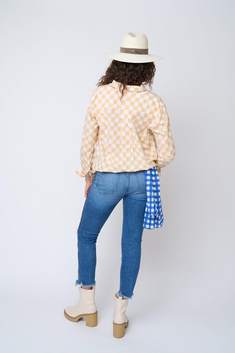 Good Boyfriend Shirt - Checkerboard Natural