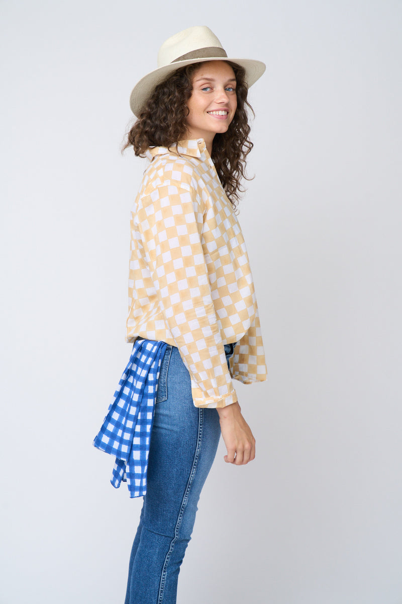 Good Boyfriend Shirt - Checkerboard Natural