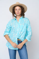 Good Boyfriend Shirt - Capri Floral Cerulean