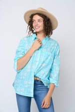 Good Boyfriend Shirt - Capri Floral Cerulean