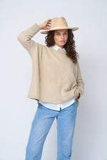 Nantucket Boxy Recycled Cashmere Sweater - Oatmeal