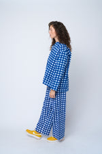 Relaxed Boyfriend Shirt - Gingham Picnic Coastal Blue