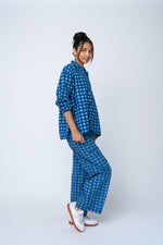 Relaxed Boyfriend Shirt - Gingham Picnic Overdye Cornflower Blue