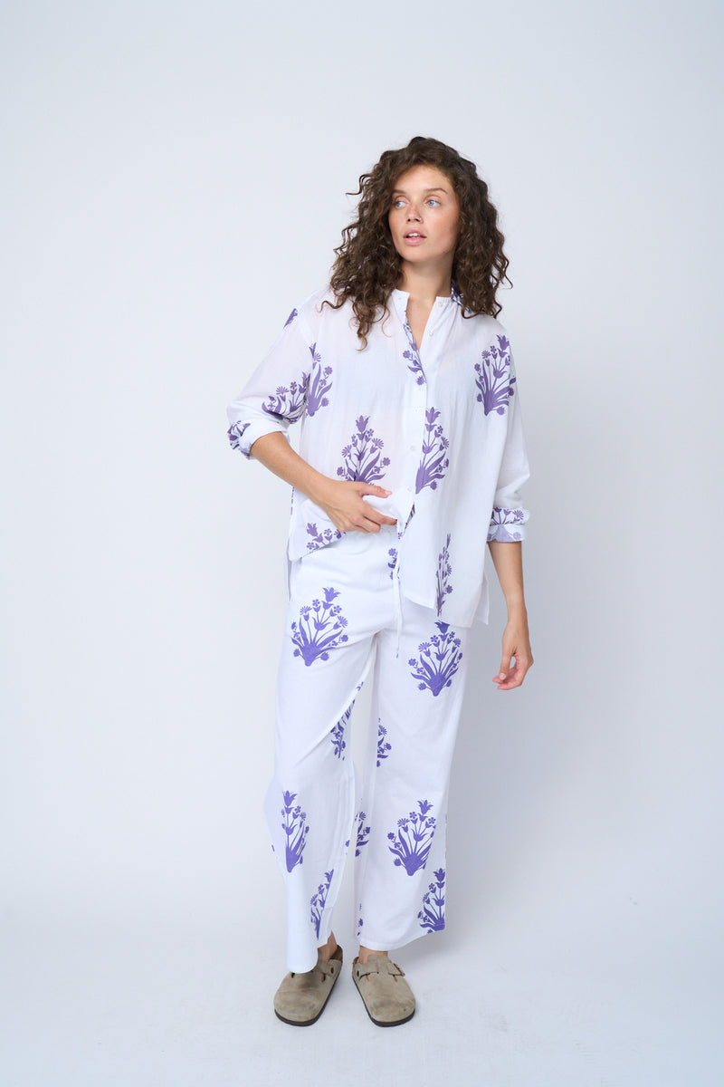 Shore Pant - Cameo Floral Coastal Purple