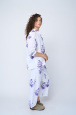 Relaxed Boyfriend Shirt - Cameo Floral Coastal Purple