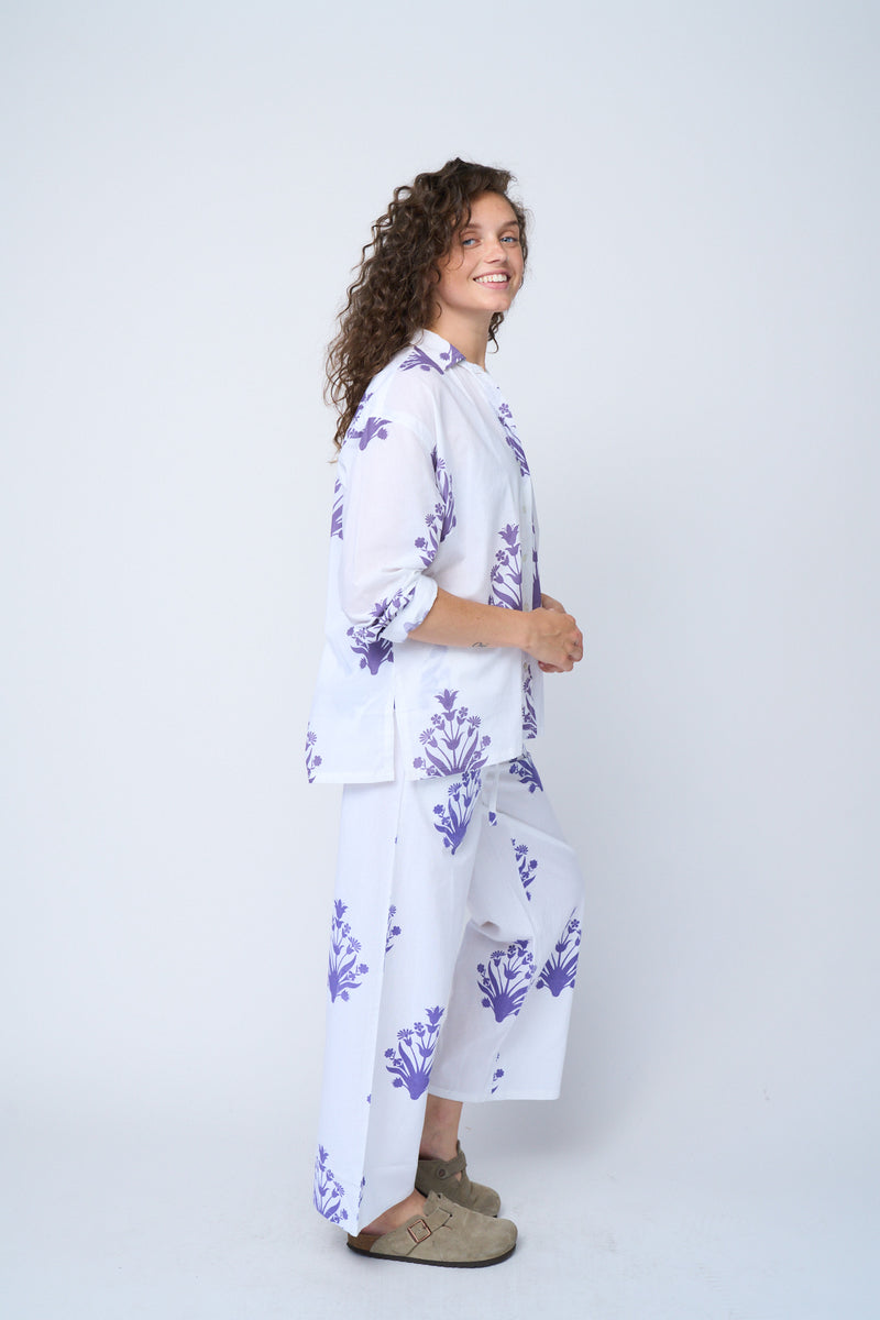 Shore Pant - Cameo Floral Coastal Purple