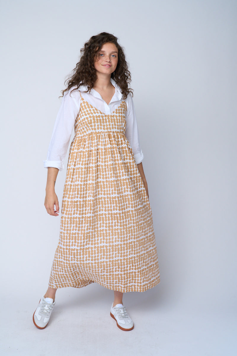 Hamptons Dress - Messy Dot Baked Clay