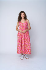 Hamptons Dress - Mira Floral Pink