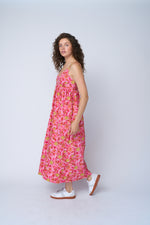 Hamptons Dress - Mira Floral Pink