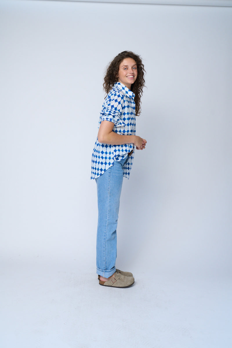 Good Boyfriend Shirt - Shibori Diamonds