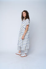 Meadow Dress -                                      Ikat Squares Cobalt