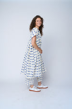 Meadow Dress -                                      Ikat Squares Cobalt