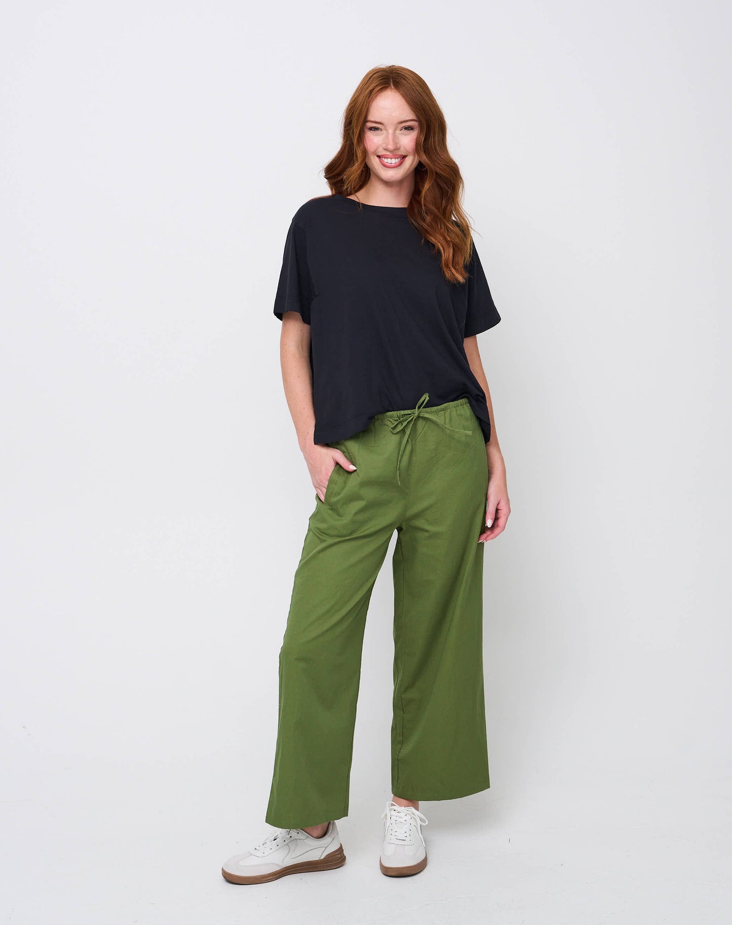 Shore Pant - Olive Twill 1 - Front
