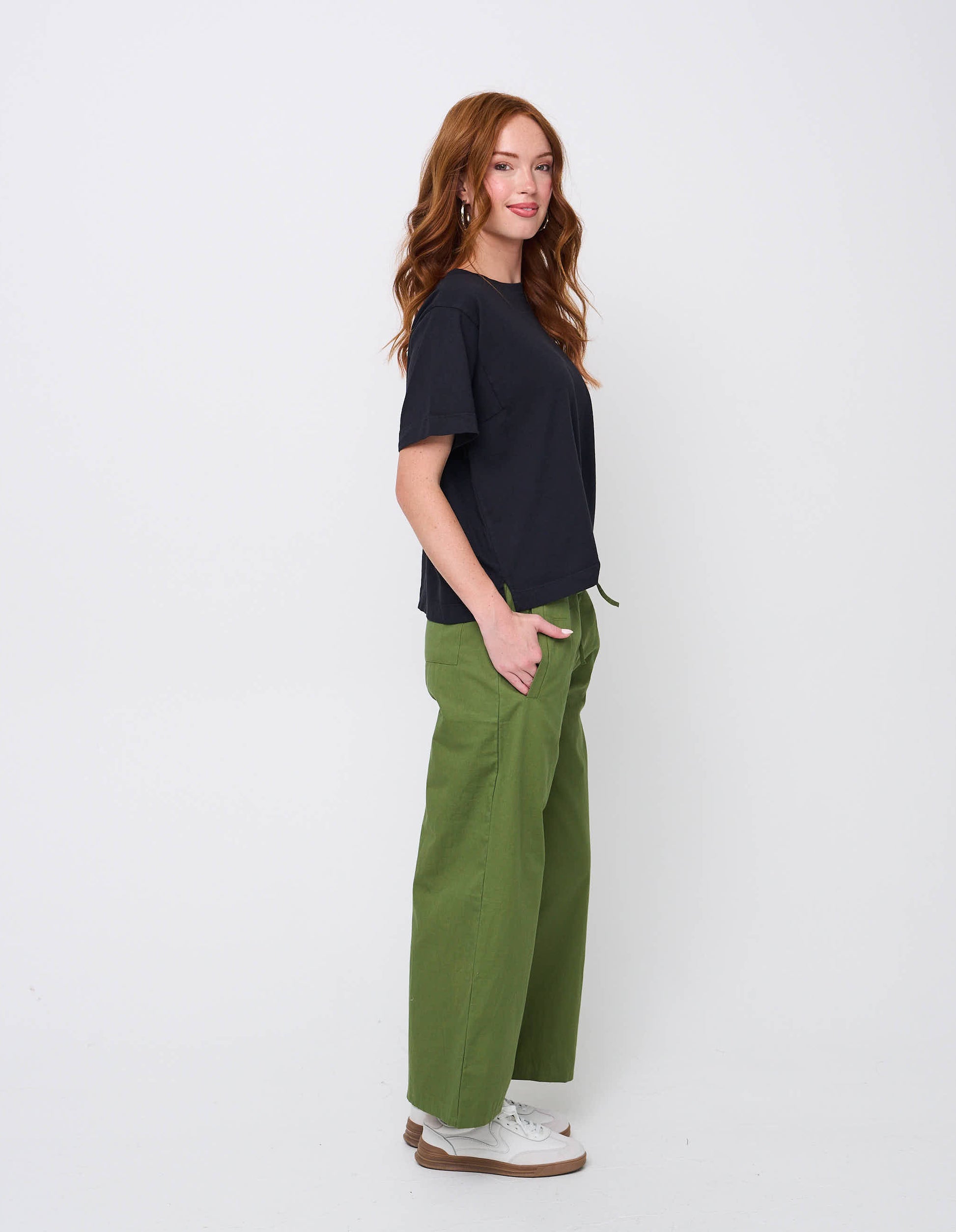 Shore Pant - Olive Twill 3 - Side