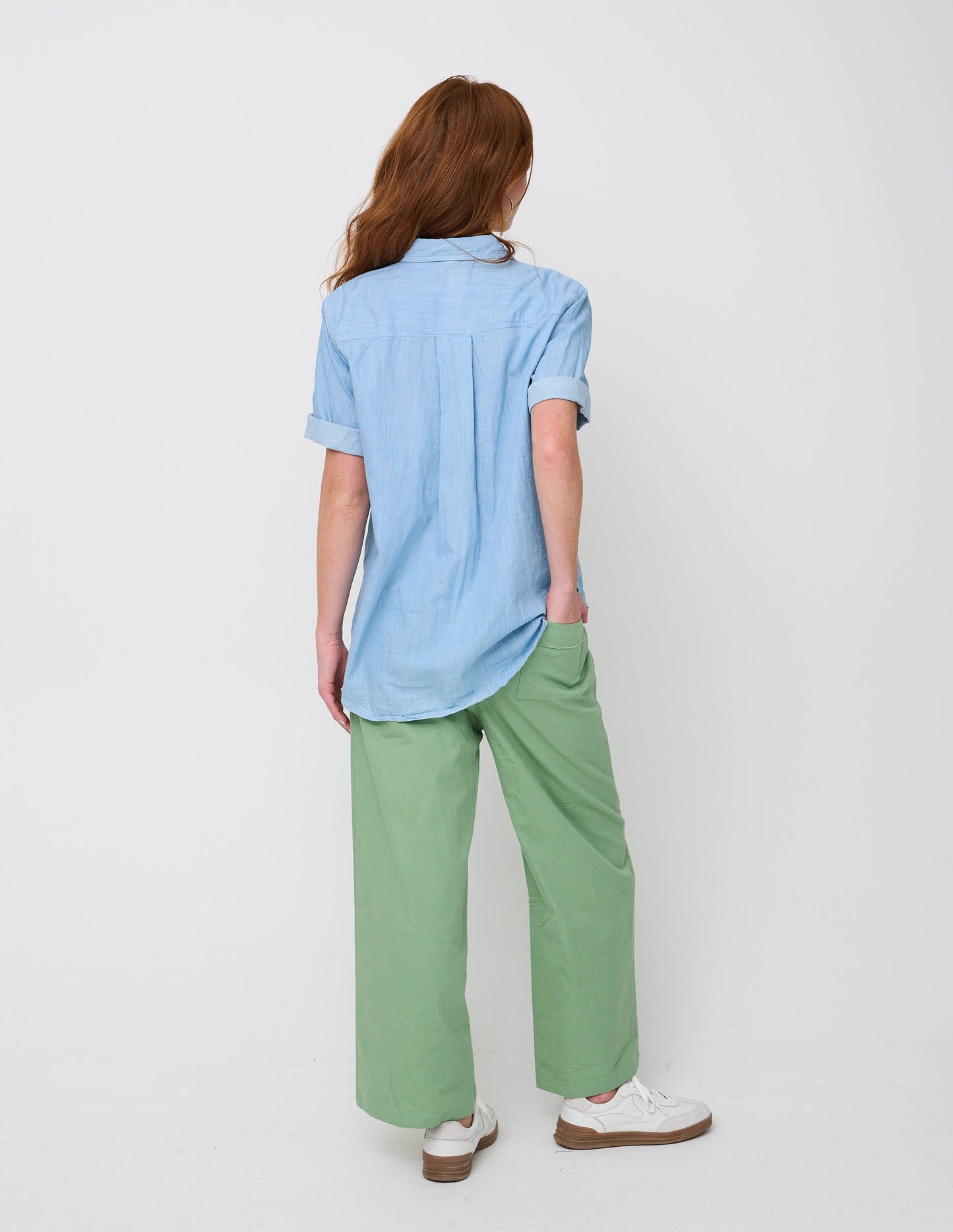 Shore Pant - Watercress Twill 14 - back