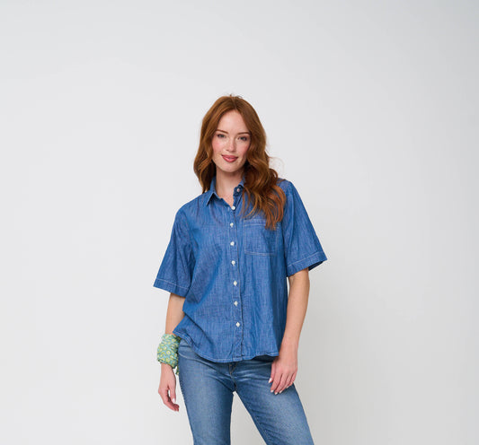Good Boyfriend Shirt - Short Sleeve Chambray 1 - Studio