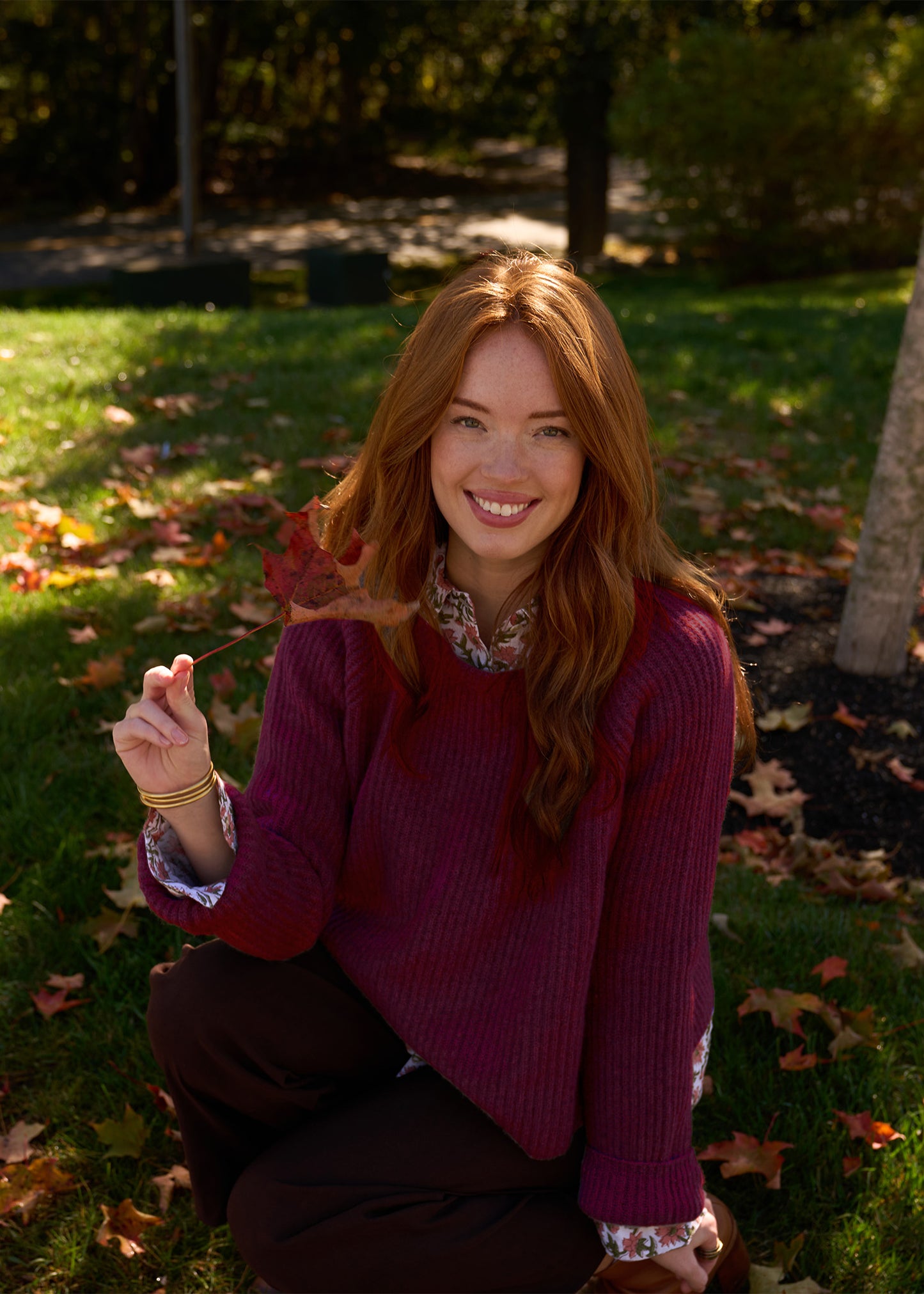 Montauk Shaker Recycled Cashmere Sweater - Bordeaux PRE-ORDER