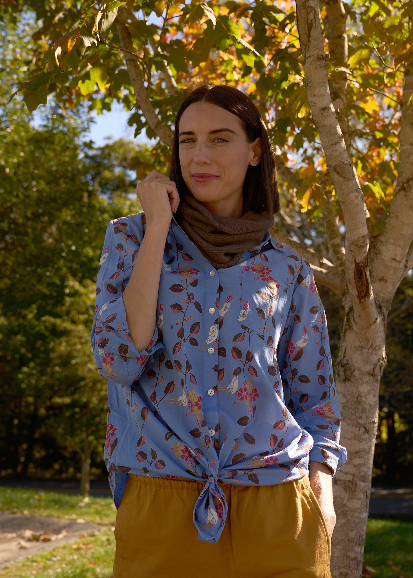 Bedford Infinity Recycled Cashmere Scarf Chocolate