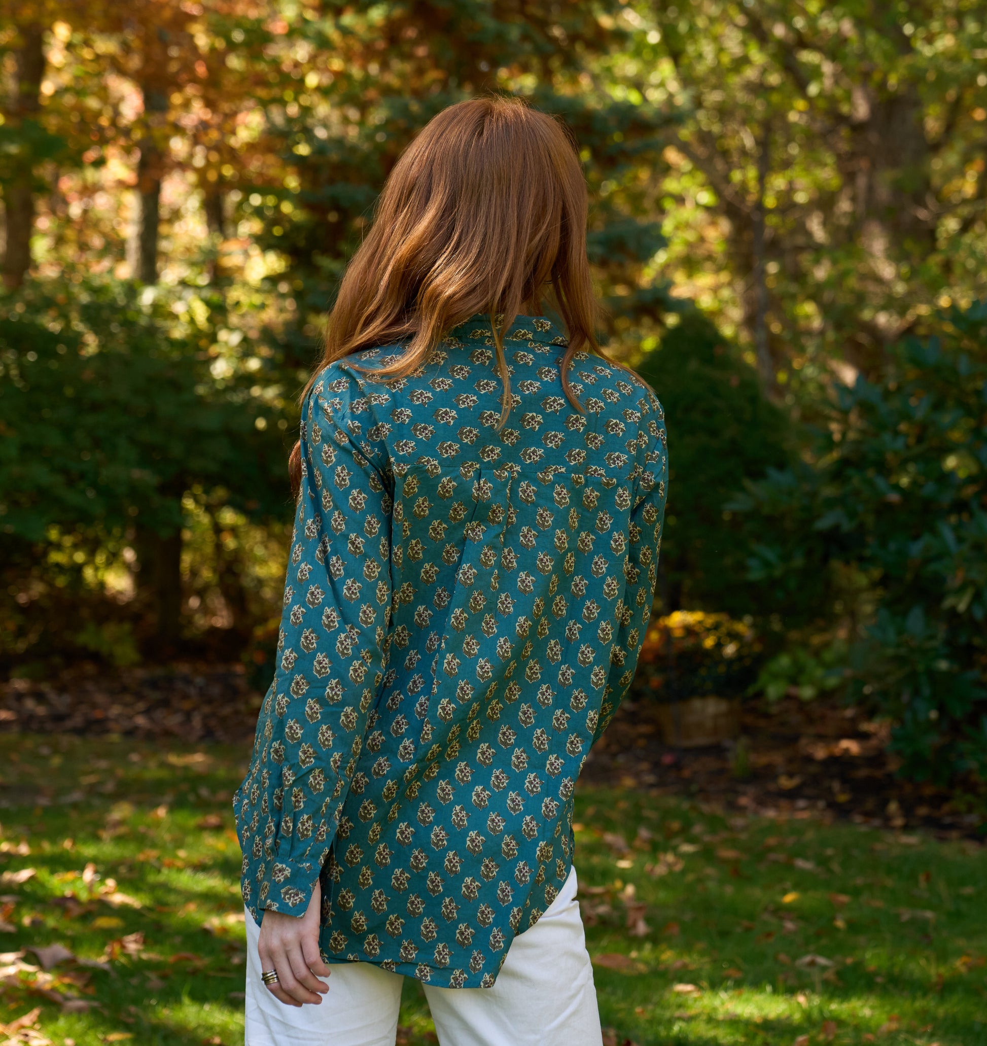Good Boyfriend Shirt - Rockport Floral French Teal 5 - Back 
