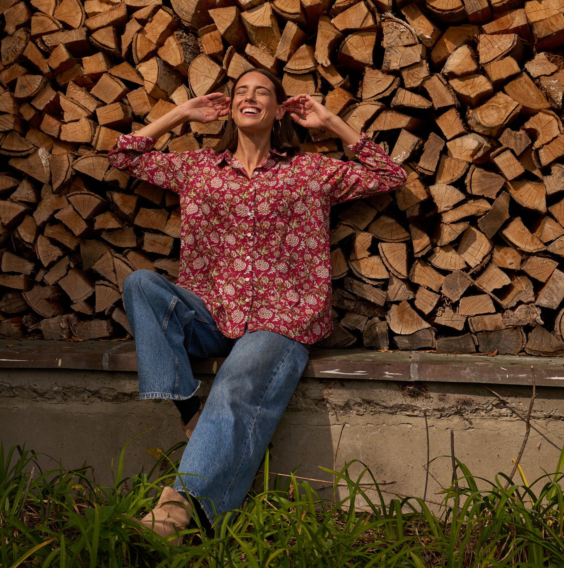 Good Boyfriend Shirt - Devon Floral Blackberry 2