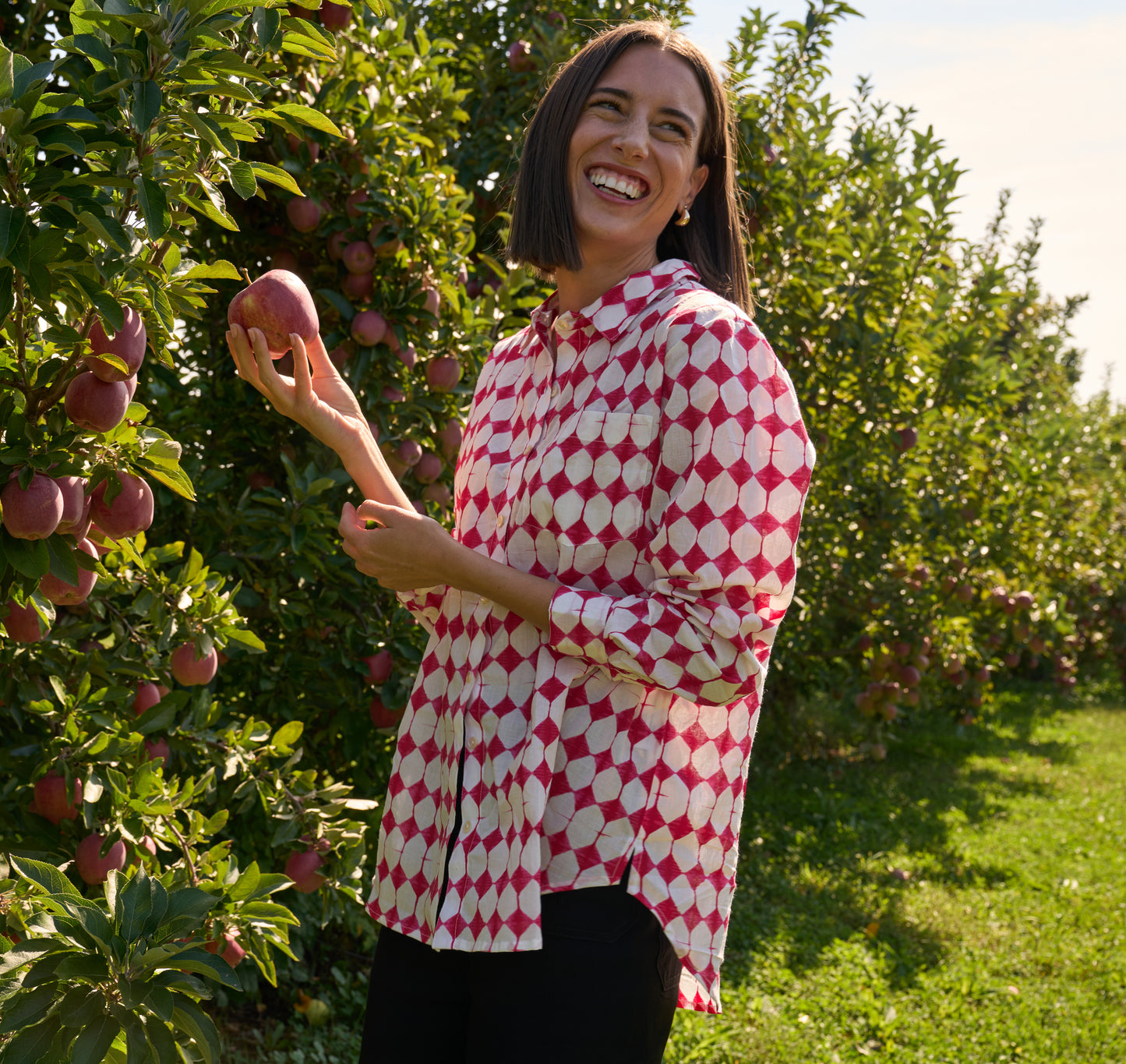 Good Boyfriend Shirt - Shibori Diamonds Rose