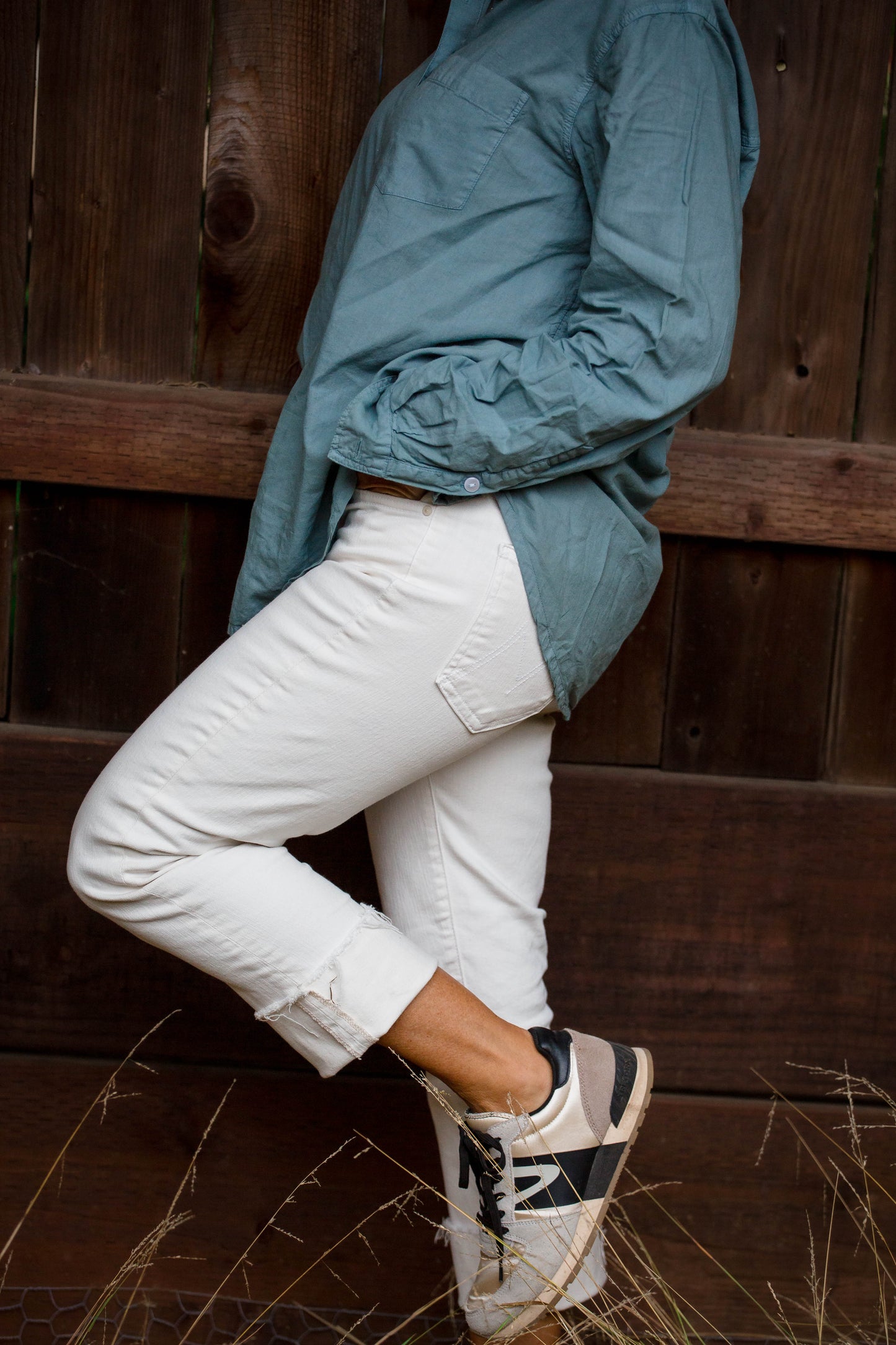 Good Boyfriend Shirt - Sage Overdye 2 - Side