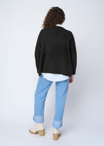 Nantucket Boxy Recycled Cashmere Sweater - Black