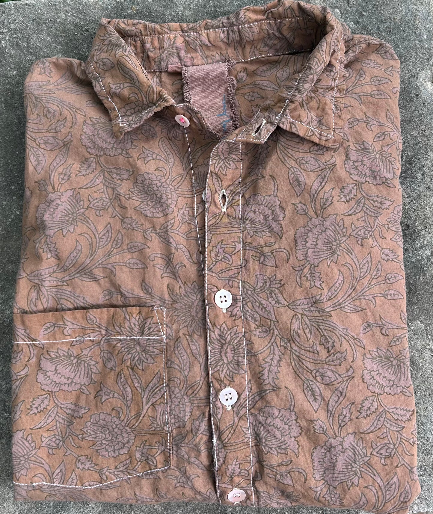 Good Boyfriend Shirt - Floral Escape Marigold Overdye 3 - Folded